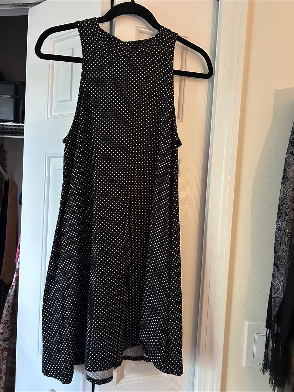 Alyx Black Dress with White Polka Dots